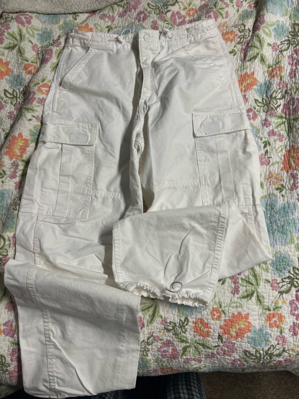 Brandy Melville White Cargo Utility Pants